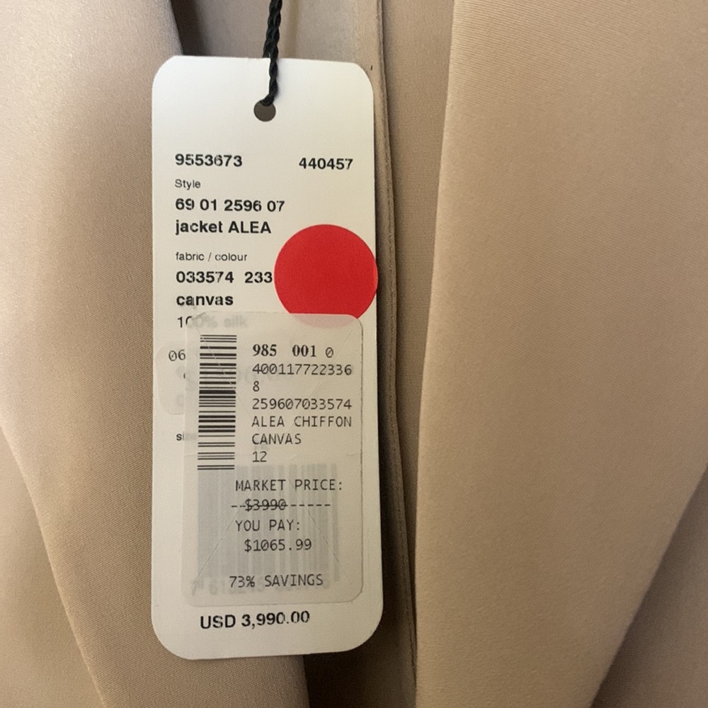 Akris Alea Chiffon Jacket in Size 12 - Picture 3 of 3